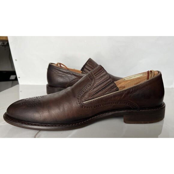 Johnston & Murphy Other - J&M Johnston Murphy Loafers Slip On Mens Brown Leather Dress Shoes Sz 9 M Italy